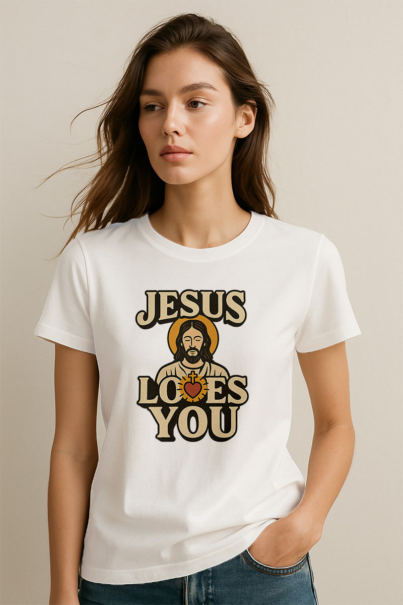 Jesus Loves You Christians Cotton T-Shirt II