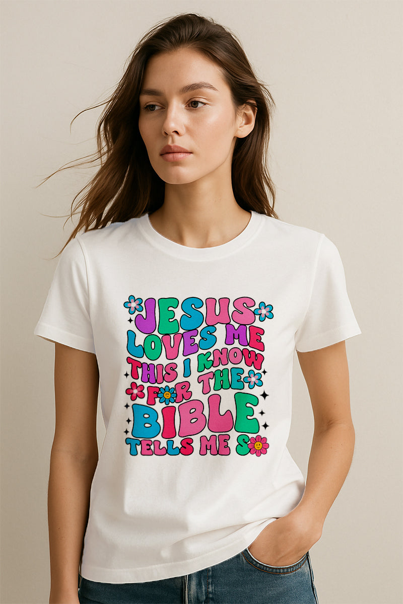 Jesus Loves Me Christians Cotton T-Shirt X