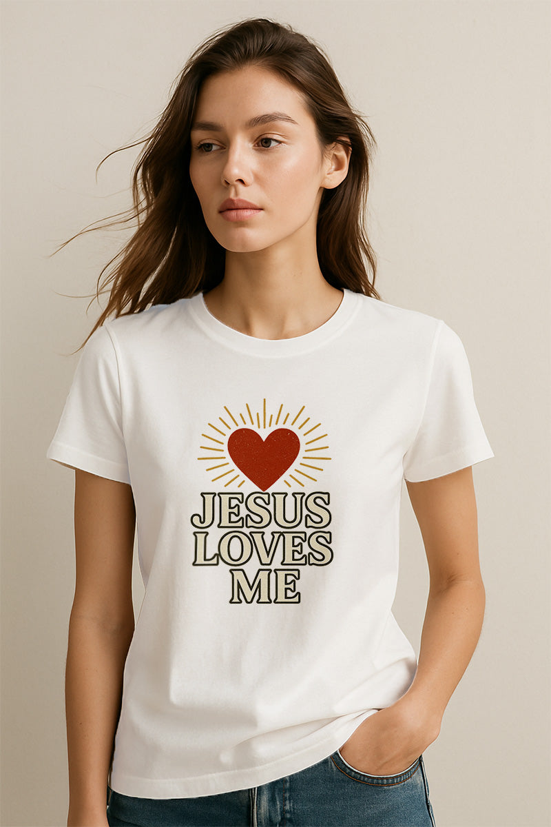 Jesus Loves Me Christians Cotton T-Shirt III