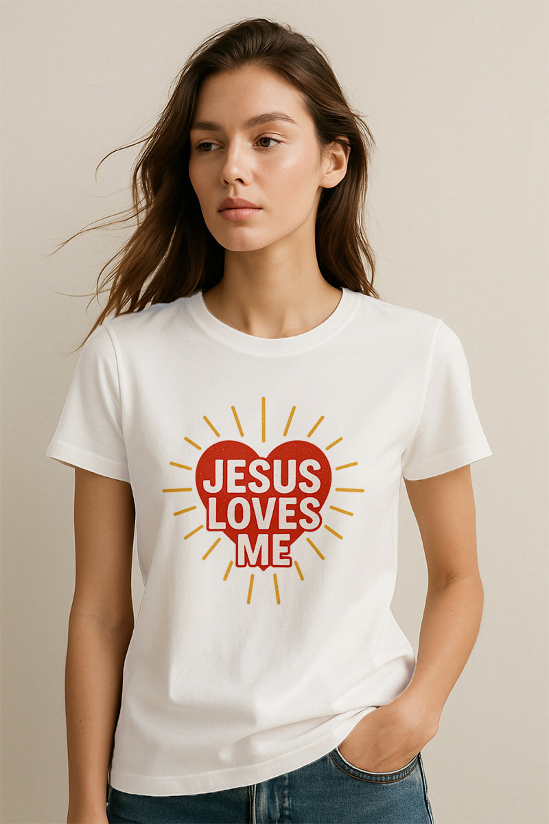 Jesus Loves Me Christians Cotton T-Shirt IV