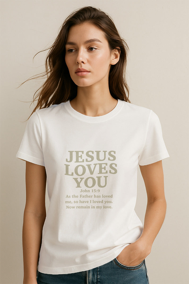 Jesus Loves You Christians Cotton T-Shirt IV