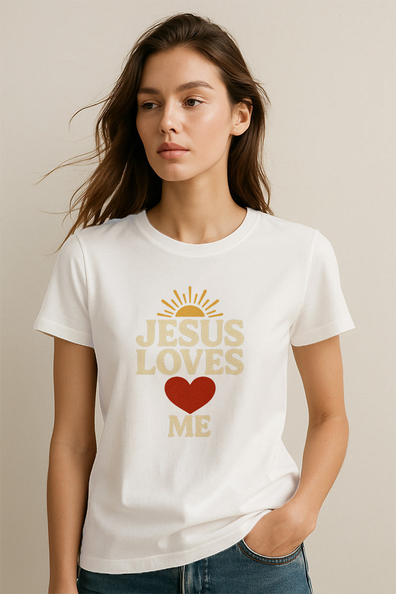 Jesus Loves Me Christians Cotton T-Shirt II