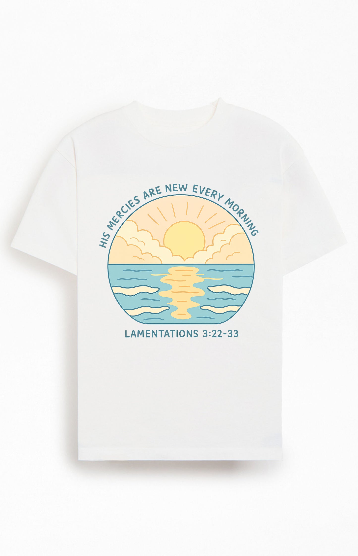 His Mercies are New Every Morning Christians Cotton T-Shirt IX