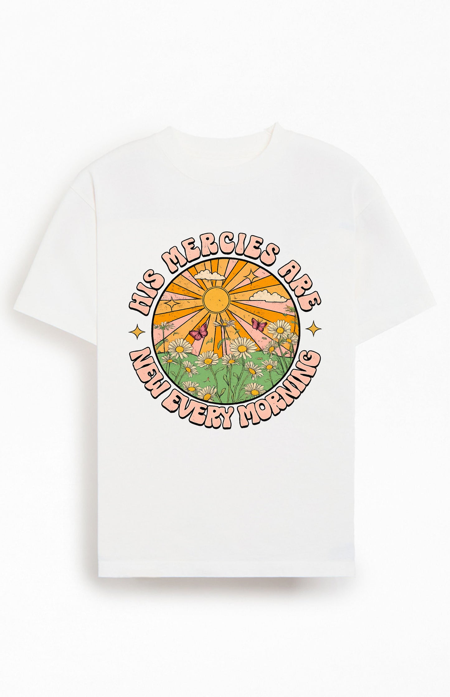 His Mercies are New Every Morning Christians Cotton T-Shirt XV