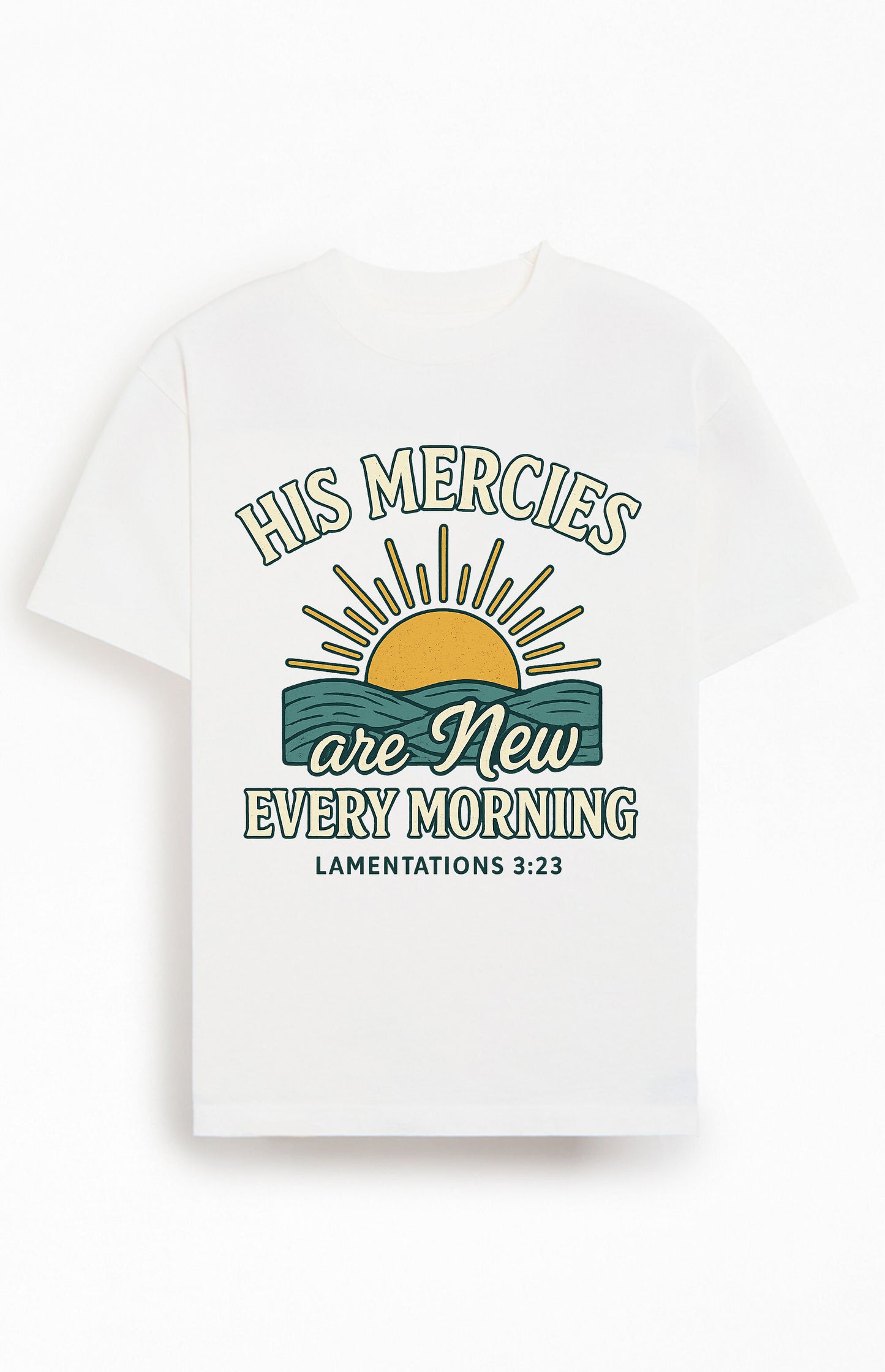 His Mercies are New Every Morning Christians Cotton T-Shirt XVI