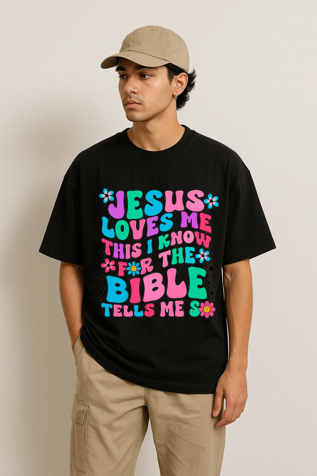 Jesus Loves Me Christians Cotton T-Shirt X