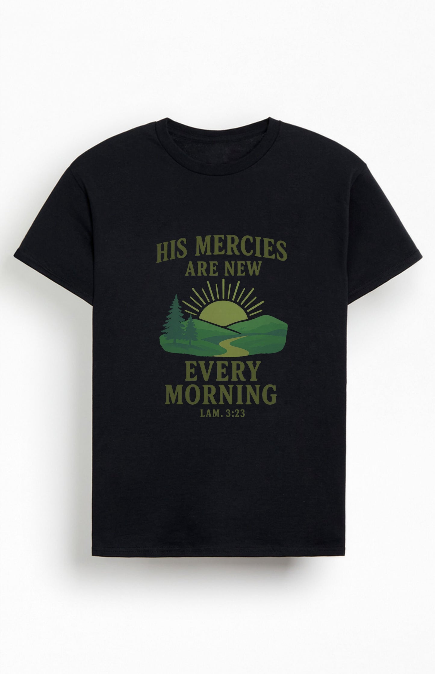 His Mercies are New Every Morning Christians Cotton T-Shirt XXII