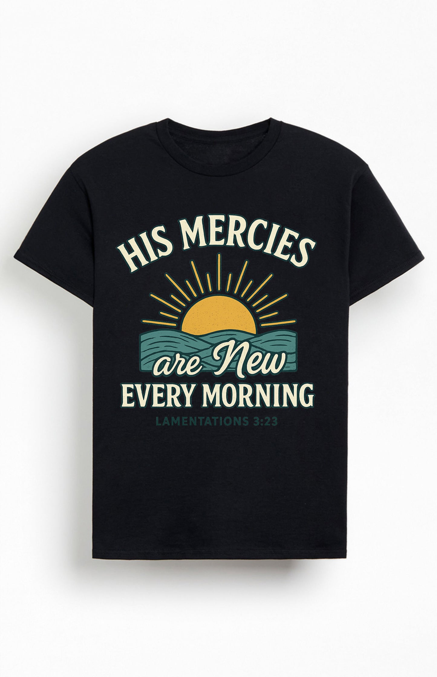 His Mercies are New Every Morning Christians Cotton T-Shirt XVI