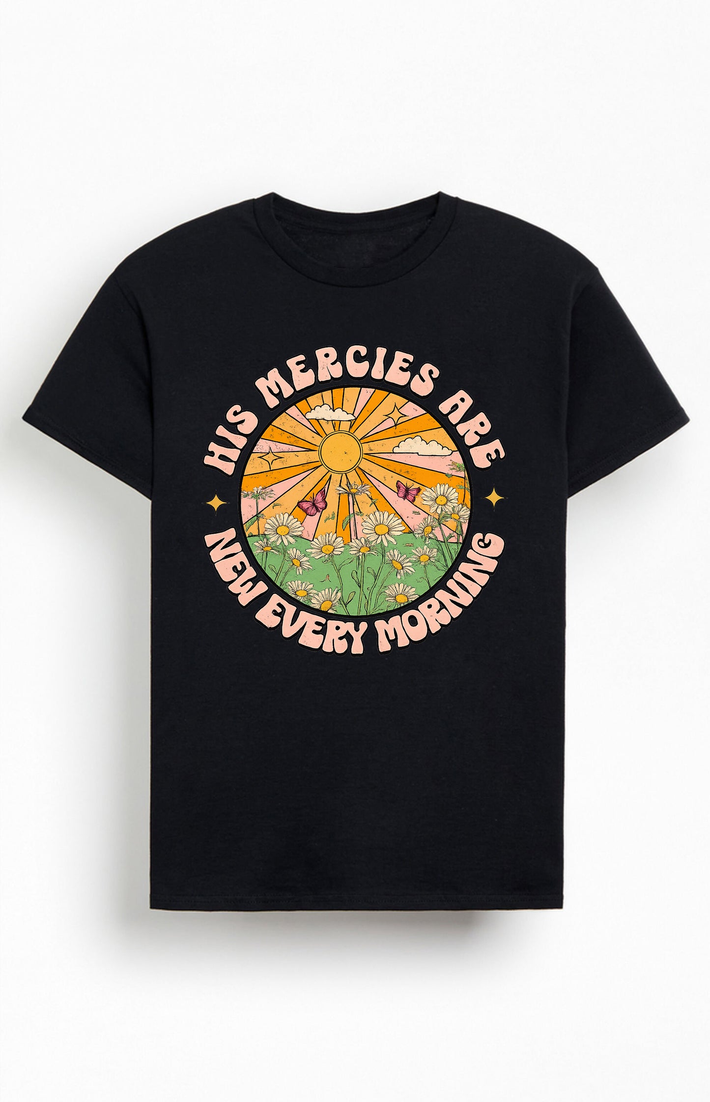 His Mercies are New Every Morning Christians Cotton T-Shirt XV