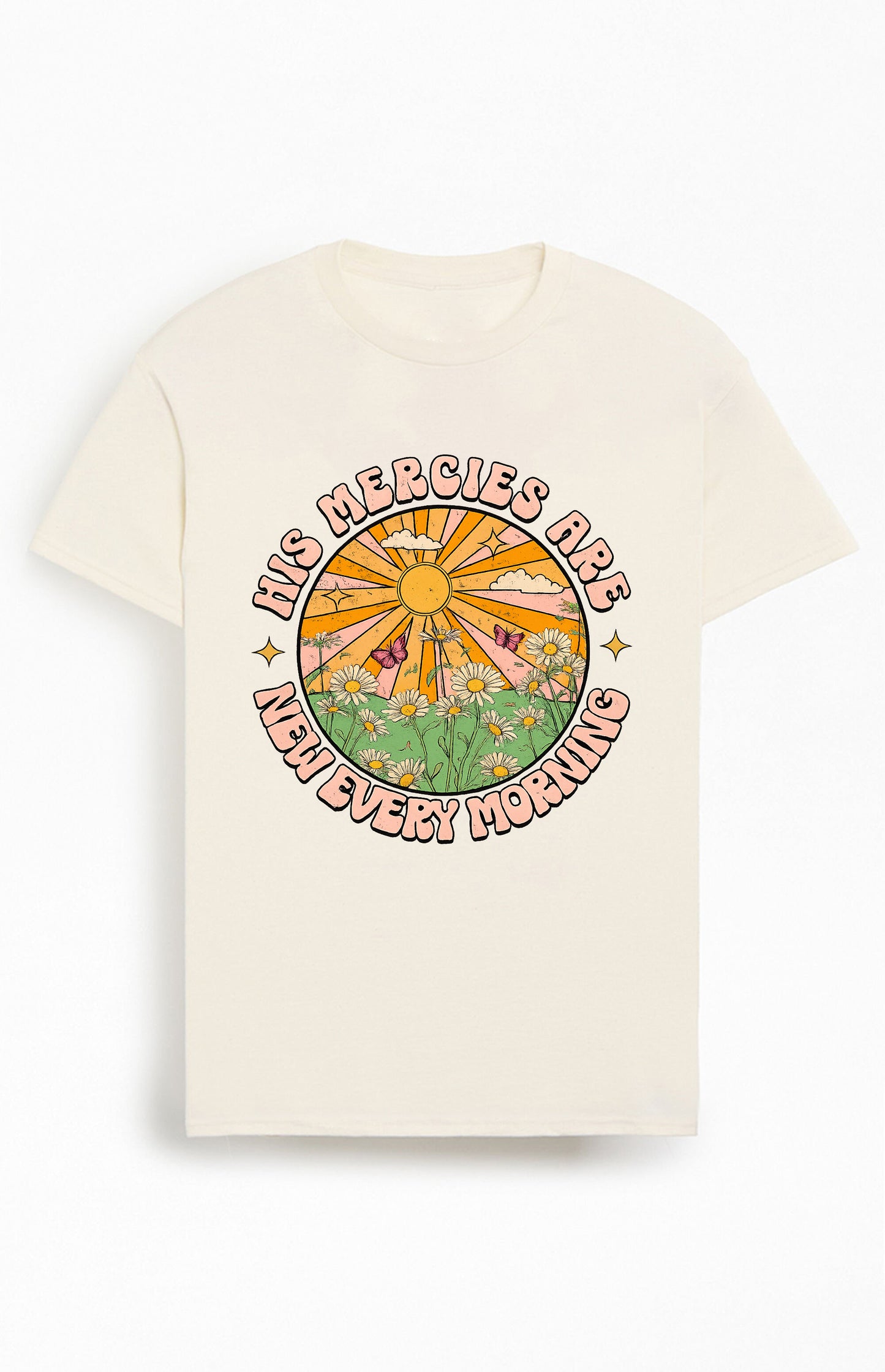 His Mercies are New Every Morning Christians Cotton T-Shirt XV
