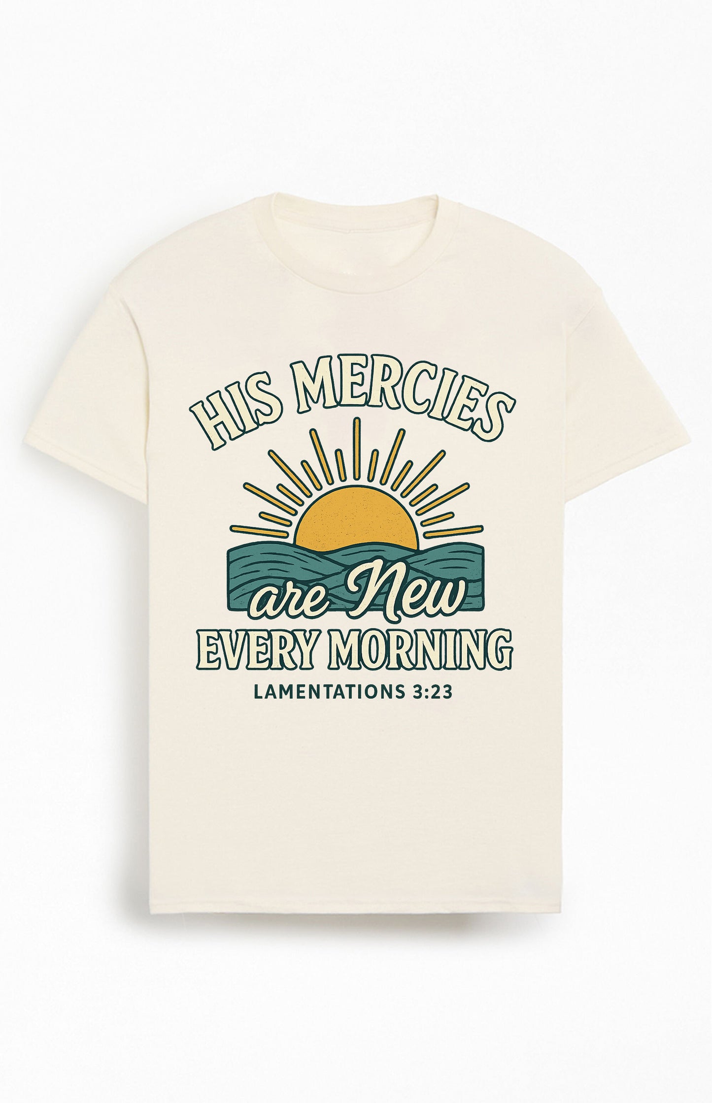His Mercies are New Every Morning Christians Cotton T-Shirt XVI