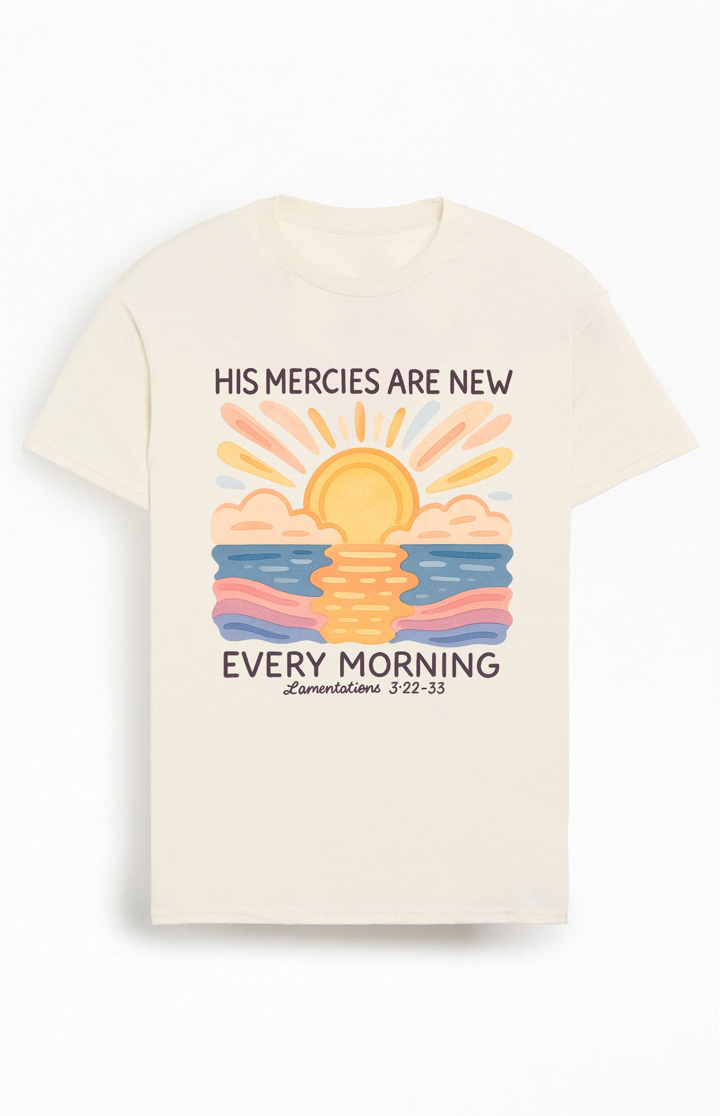 His Mercies are New Every Morning Christians Cotton T-Shirt VII