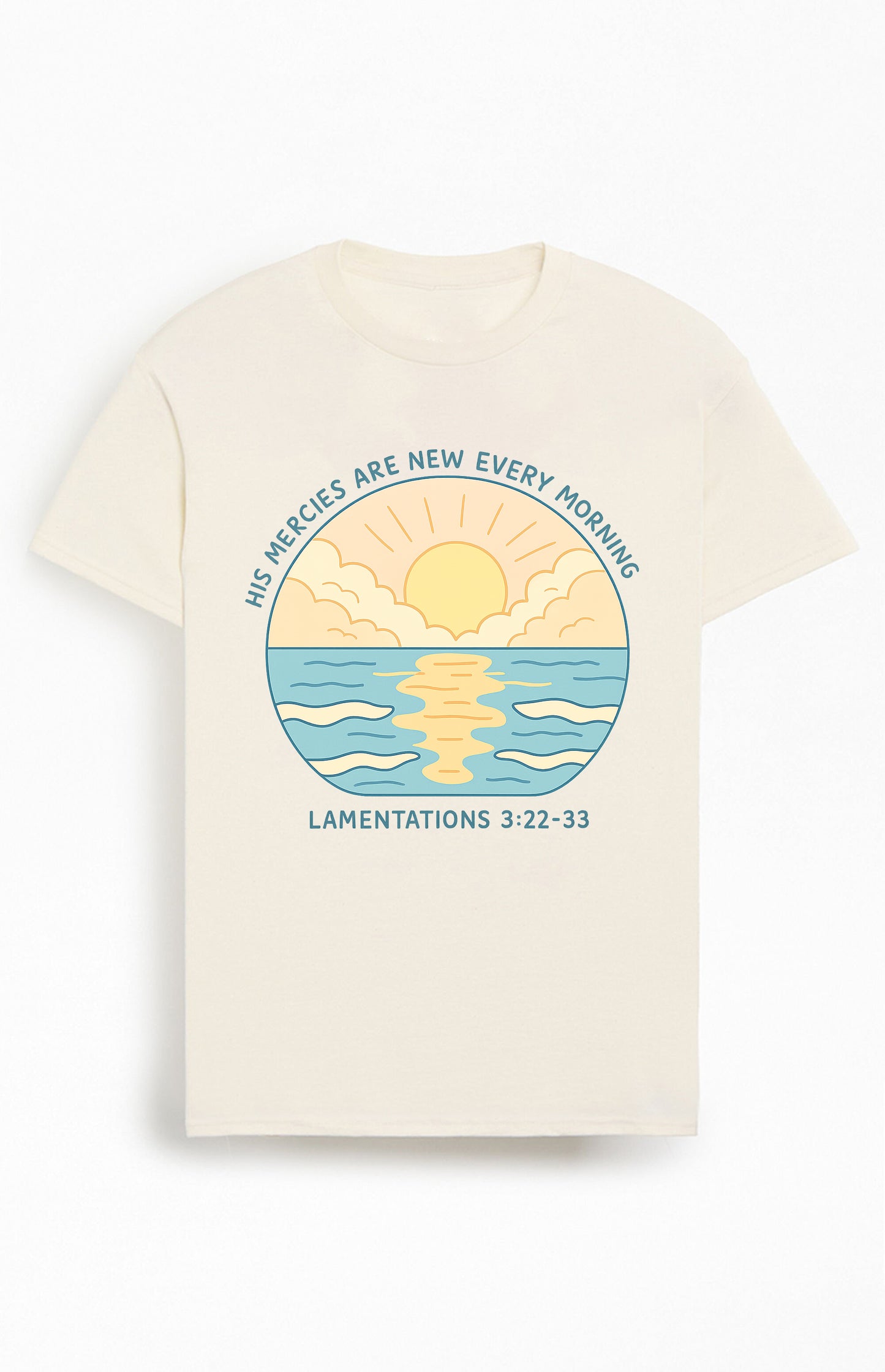 His Mercies are New Every Morning Christians Cotton T-Shirt IX