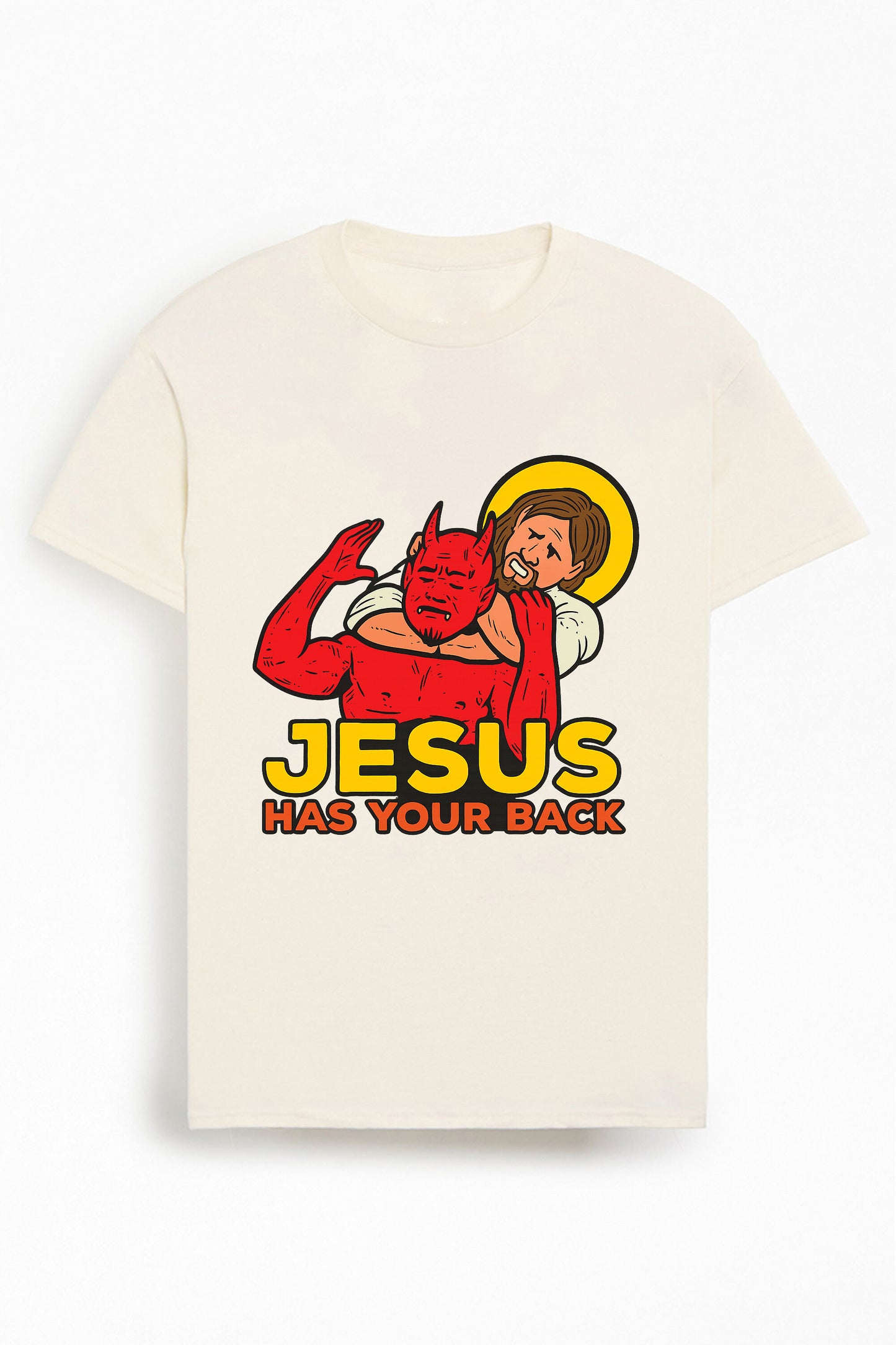 Jesus Has Your Back Cotton Christian T-Shirt