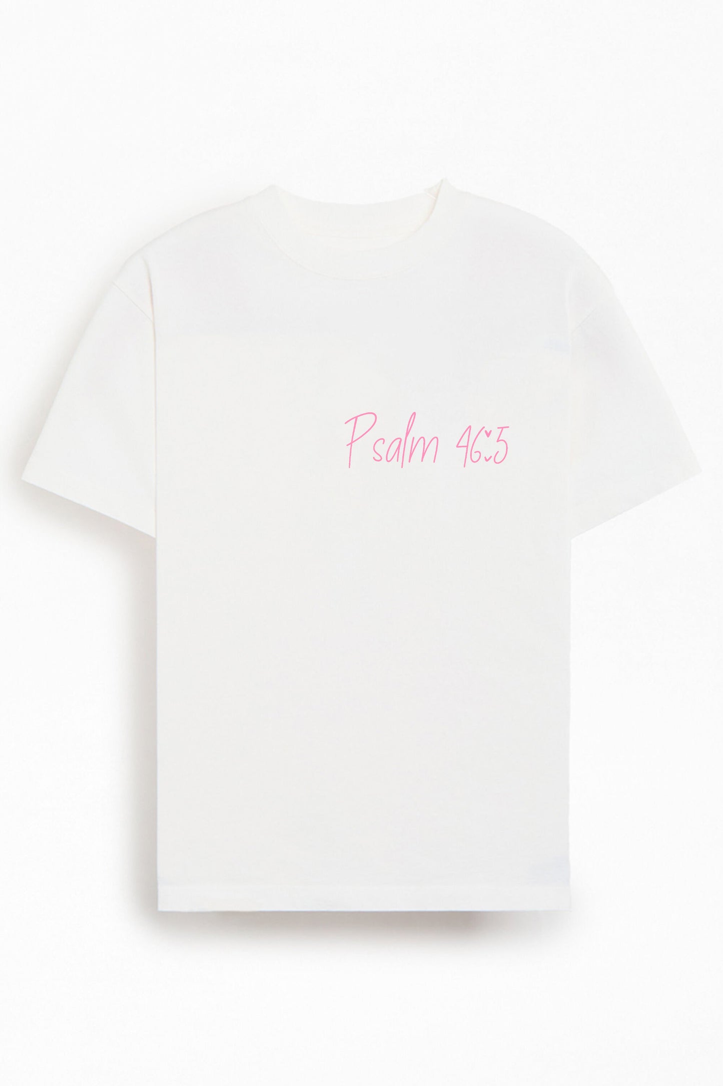 God Is Within Her – Psalm 46:5 Pink Bow Faith Cotton Christian T-Shirt