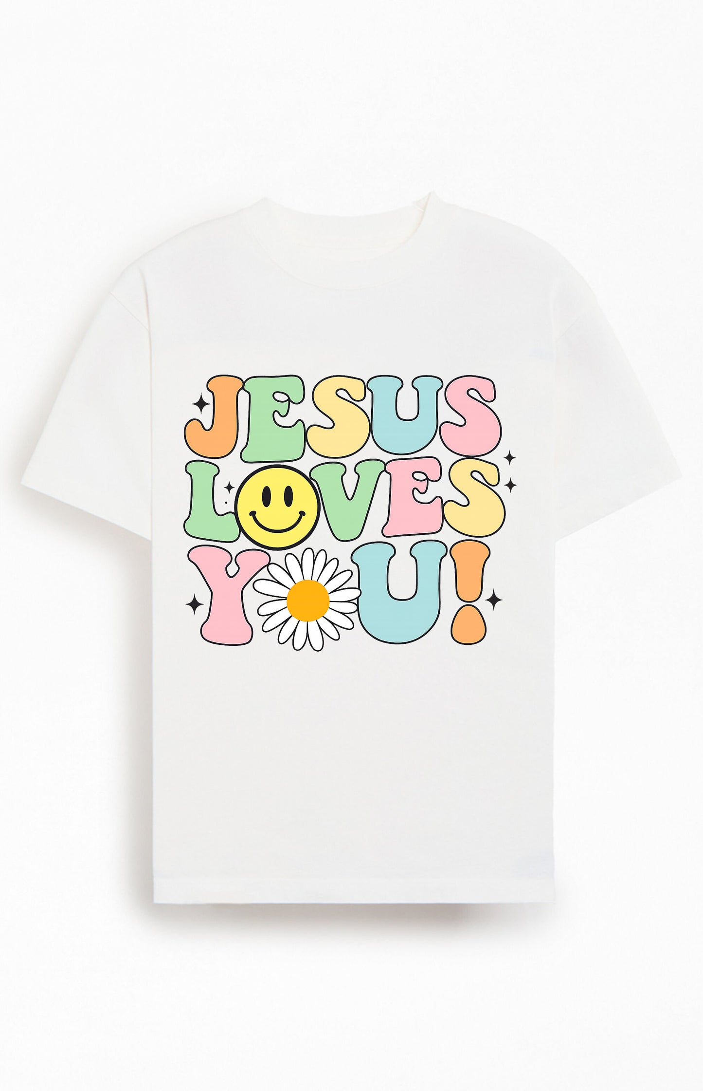 Jesus Loves You Christians Cotton T-Shirt V