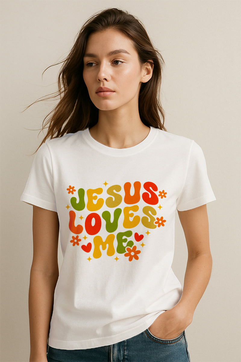 Jesus Loves Me Christians Cotton T-Shirt XI