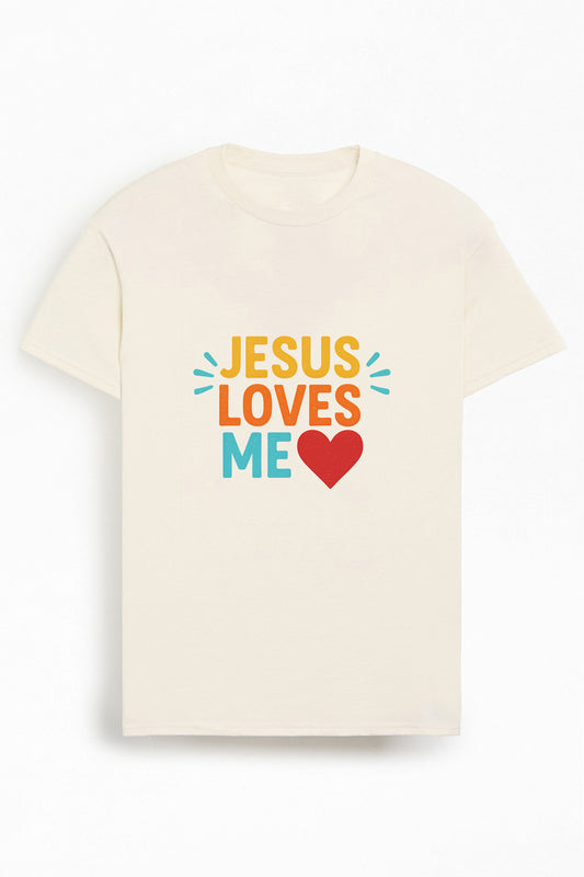Jesus Loves Me Christians Cotton T-Shirt V