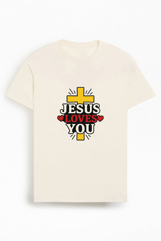 Jesus Loves You Christians Cotton T-Shirt I