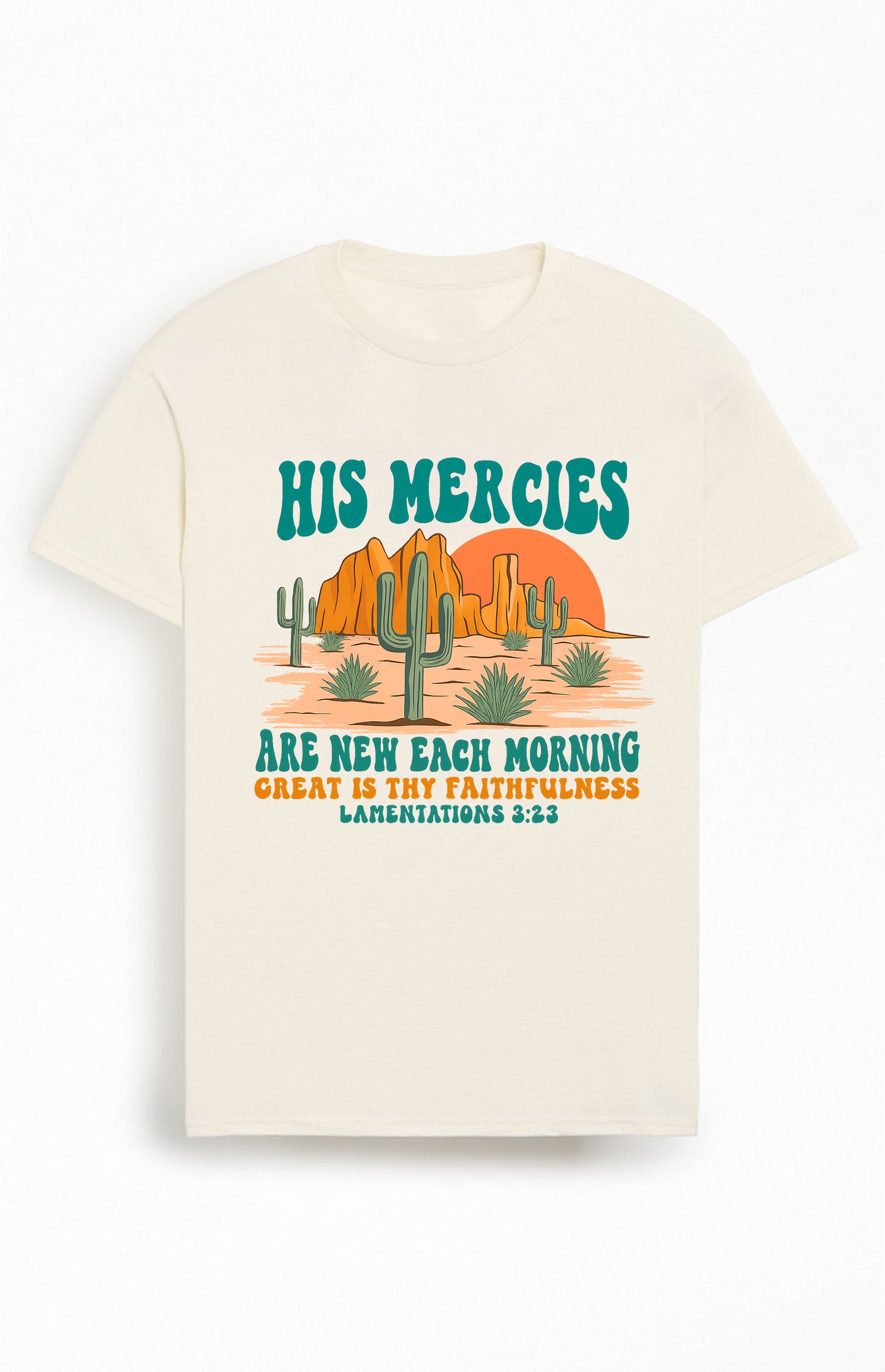 His Mercies are New Every Morning Christians Cotton T-Shirt II