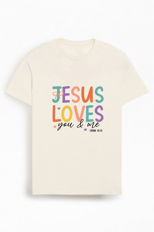 Jesus Loves You Christians Cotton T-Shirt IX