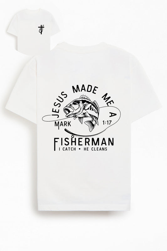 Jesus Made Me a Fishermen Christian Shirt for Men